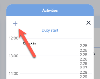 Activities pop-up