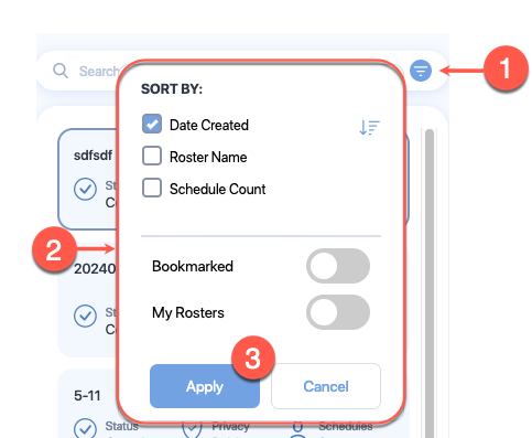 Advanced search options